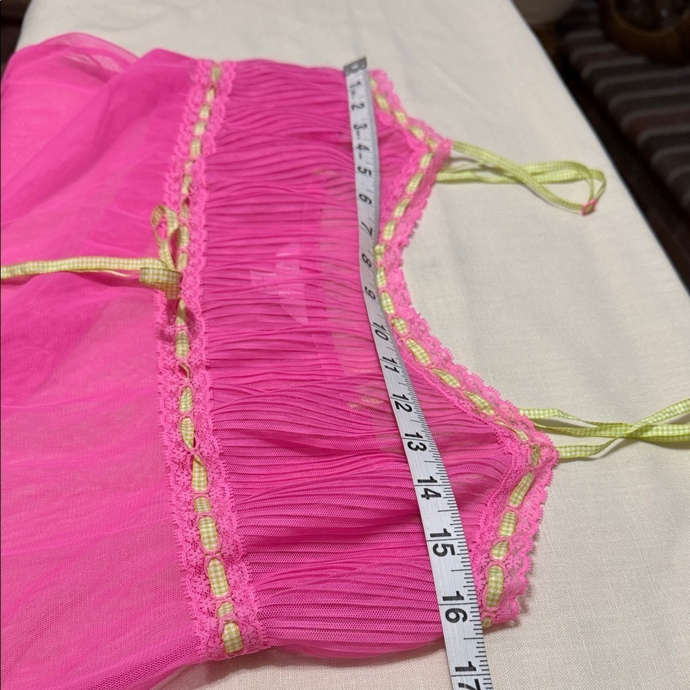 Victoria's Secret Y2K Pink Baby Doll Sheer Slip Dress Fairy Nightie - Picture 12 of 13